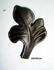 cast wrought iron folewers and leaves