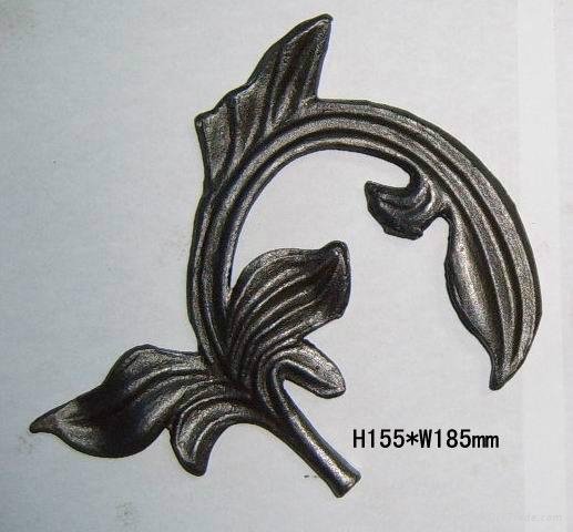 cast wrought iron folewers and leaves 3