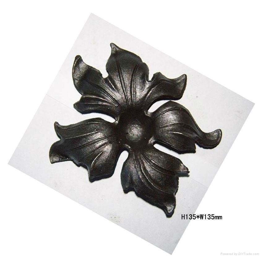 cast wrought iron flowers and leaves 2