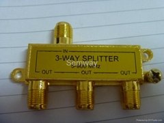 3 way tv signal splitter 5-900MHZ 