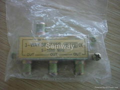 3 way tv signal splitter F-type 5-1000MHZ 