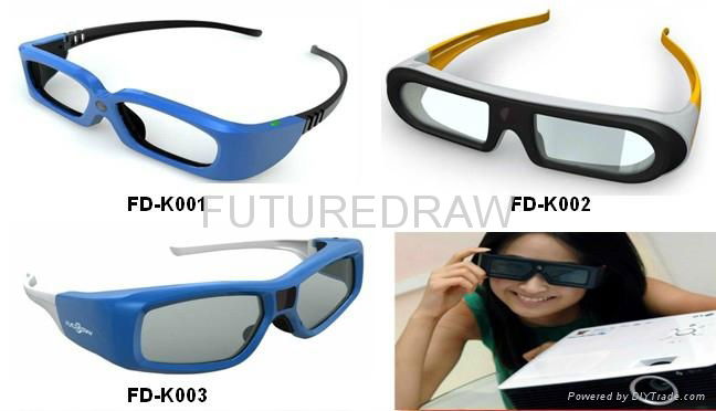 active shutter 3D glasses for projection