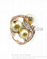 rose gold plated ivory white pearl