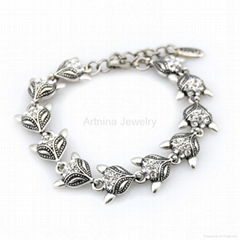 new arrivals diamante fox fashion bracletes