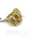 14k gold plated golden yellow flower hollow out design fashion rings 2