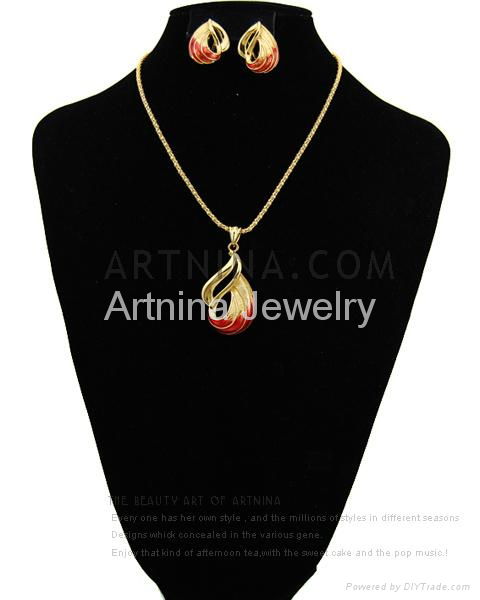 high quality gold plated 2 pieces fancy jewelry sets 2