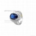 new arrival royal wedding ring with oval blue gemstone 1