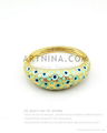 2012 fashion jewelry gold plated pastoral style blue bangle