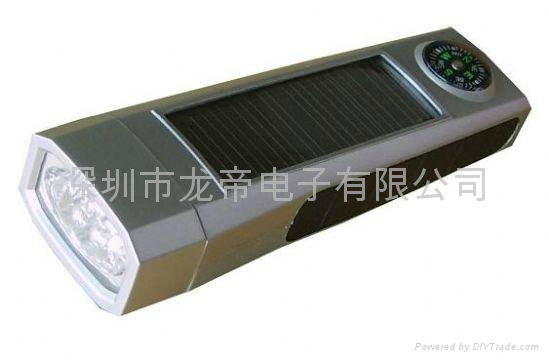 Solar flashlight with compass 2