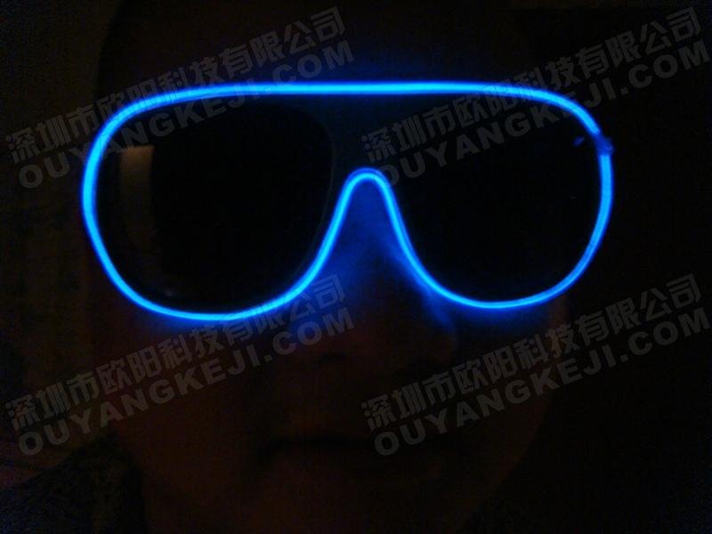 2013火爆供应 EL发光眼镜 闪光眼镜 冷光眼镜 发光玩具 霹雳发光眼镜 3