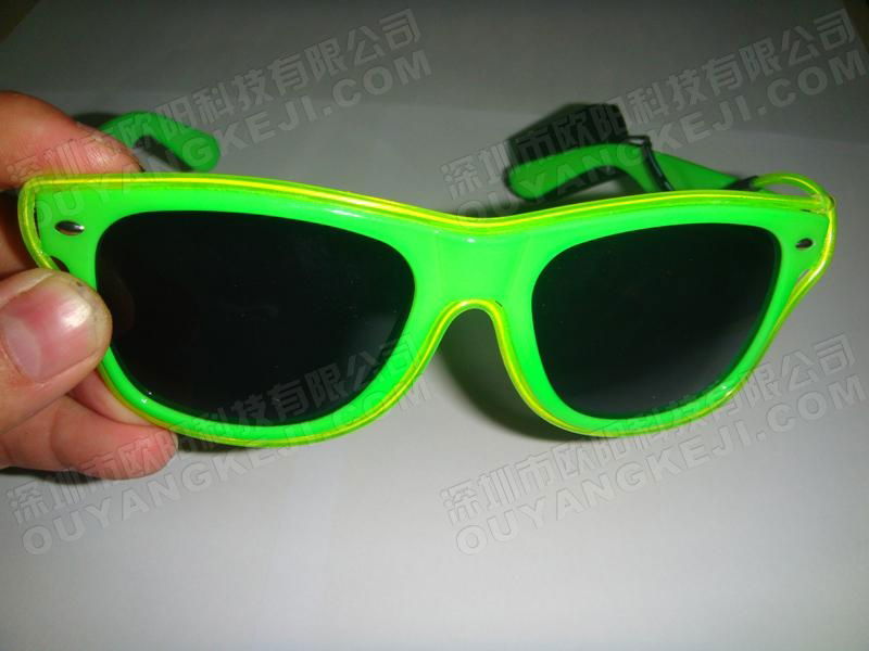 2013火爆供应 EL发光眼镜 闪光眼镜 冷光眼镜 发光玩具 霹雳发光眼镜 4