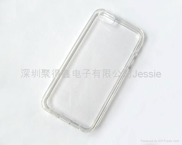 IPHONE 5 TPU+PC光面透明双色壳 3