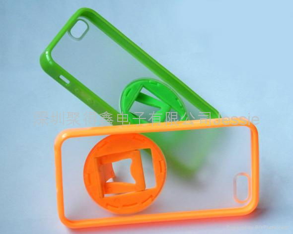 IPHONE 5 rotate rhfe brcket TPU+PC mobile shell