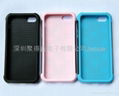 IPHONE 5 three in One three-color set Sillice Gel TPU  PC 3