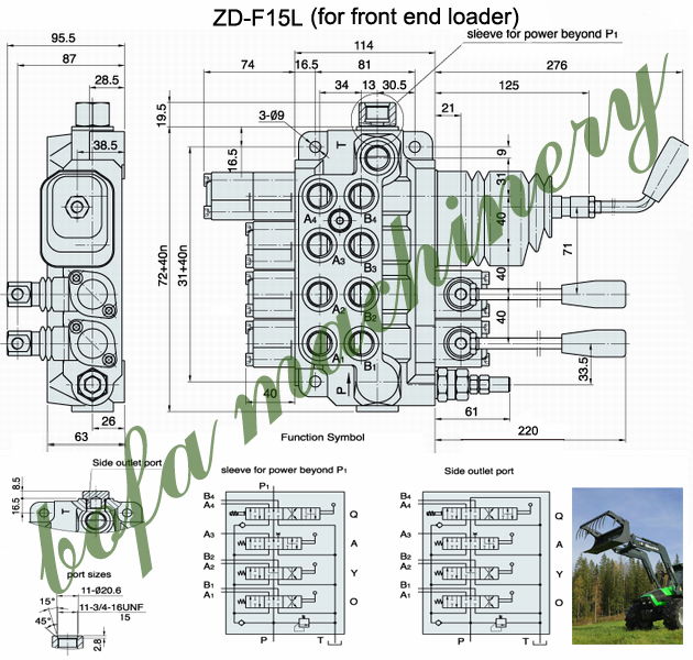 hydraulic component for agricultural implements 3