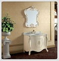 Antique Class Archaize Wooden Bathroom Cabinet Vanity Set Marble Top