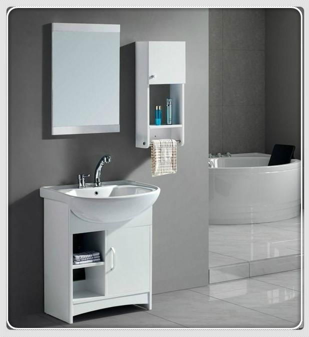 Modern Wooden MDF Bathroom Cabinet Vanities Set White Wholesale Price 