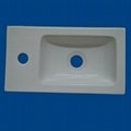 Small White Square Porcelain Cabinet Basin with High gloss