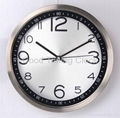 Stainless Steel Wall Clock with 12" Diameter 1