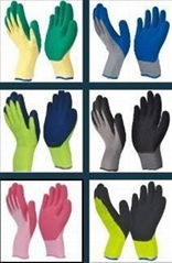 Latex coated glove 