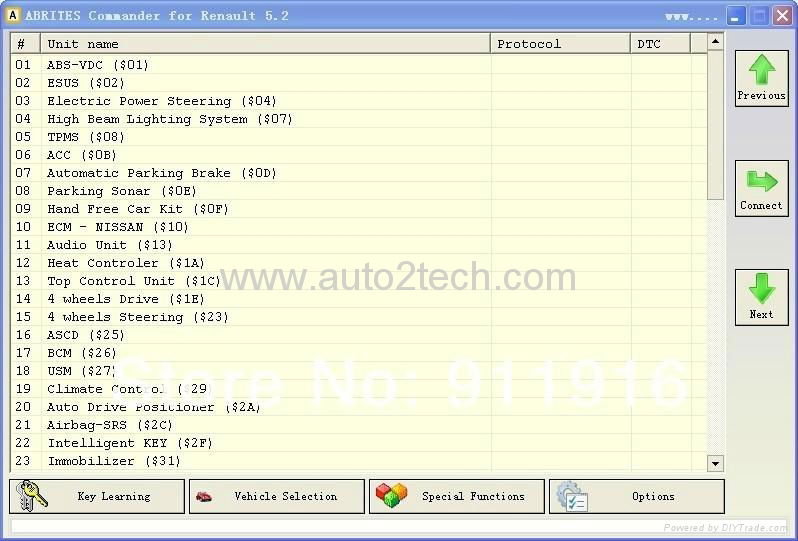 2013 Renault Commander ABRITES Commander for Renault from auto2tech 3