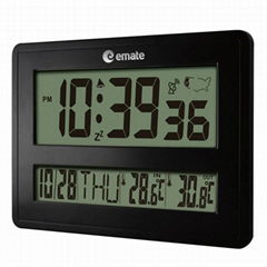 LCD Atomic Digital Wall Clock 