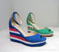 Ladies platform nice sample sandal with high quality and reasonable comfortable  2