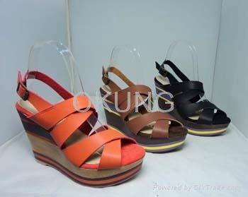 Wholesale fashion ladies wedge sandal footwear 5
