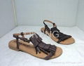 Nice flat  sandal shoes  for lady and