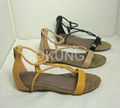 Nice flat  sandal shoes  for lady and comfortable  material  2