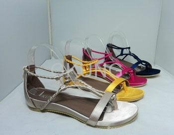 Nice flat  sandal shoes  for lady and comfortable  material  4