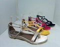 Nice flat  sandal shoes  for lady and comfortable  material  4