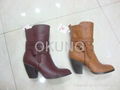 Woman low high heel ankle boots 1