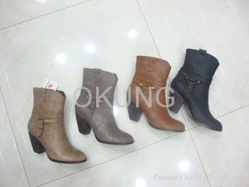 Woman low high heel ankle boots 2