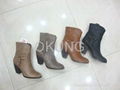 Woman low high heel ankle boots 2