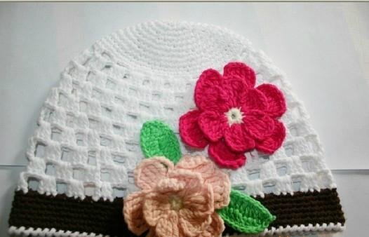 crochet hats with flower