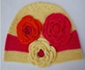 crochet hats with flower 2