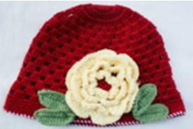 crochet hats with flower 3