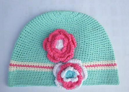 crochet hats with flower 4