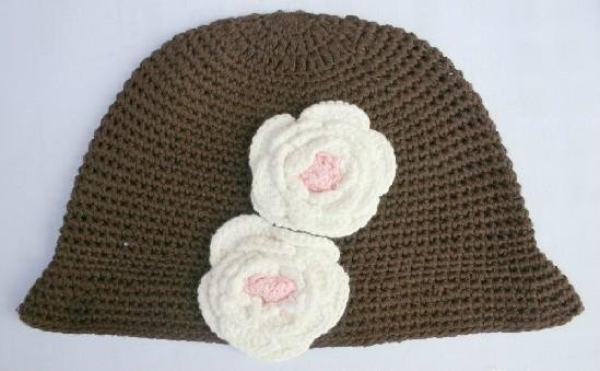 crochet hats with flower 5