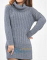 Winter turtleneck knitting sweater 1