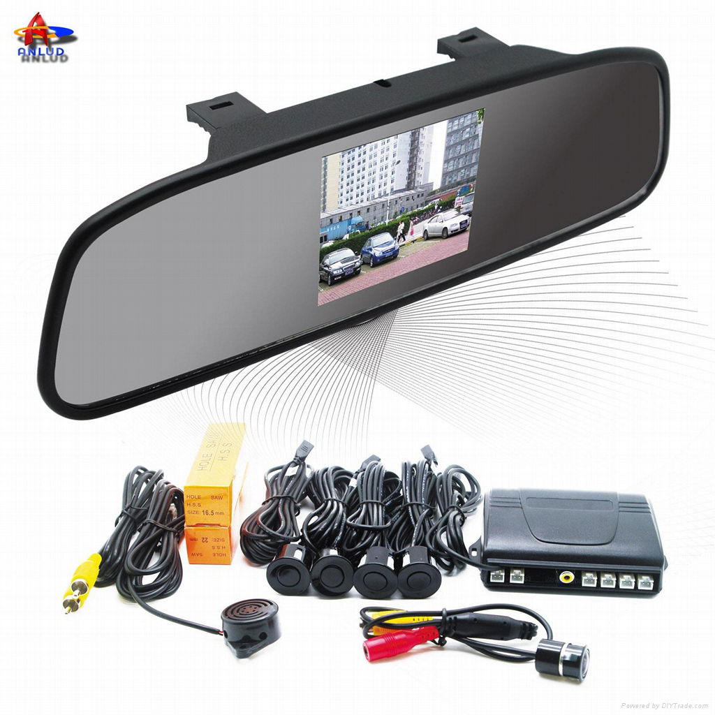 ALD32B--3.5 inch Digital TFT-LCD Rearview mirror with camera and 4 parking senso