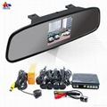 ALD32B--3.5 inch Digital TFT-LCD Rearview mirror with camera and 4 parking senso 1