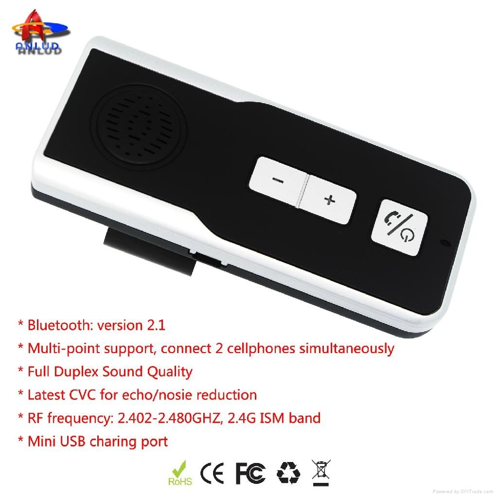 ALD66--Sun Visor Bluetooth Handsfree Car Kit    						