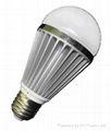 1W E27 pure white LED bulb (global bulb) 