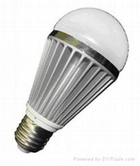 1W E27 pure white LED bulb (global bulb)