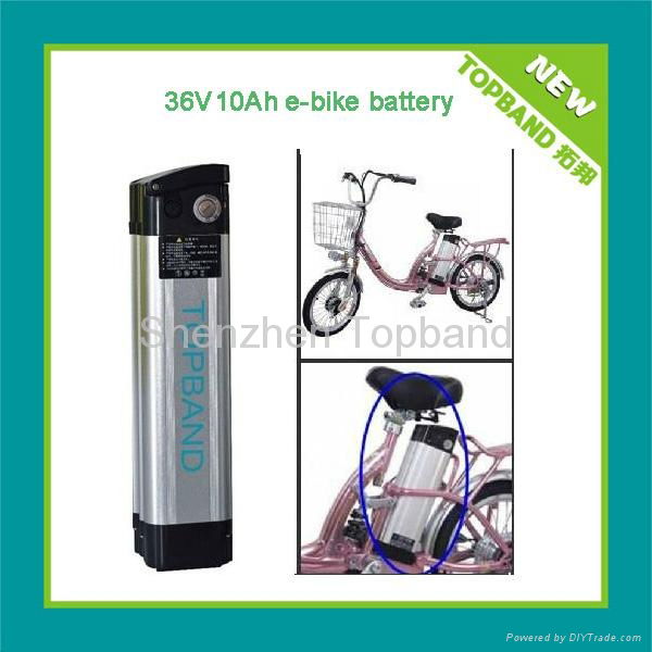 TB--3610E-F lifepo4 36v 10Ah E-bike battery+PCM with aluminume case 2