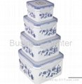 blue and white porcelain container
