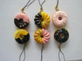 Educational toys simulation nutritional food doughnut key chain 4