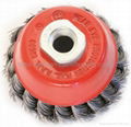 twist knot conical circular wire brush